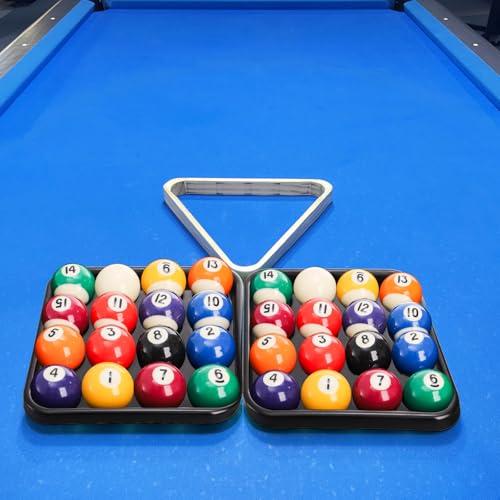 TOPZEA 3 Pack Standard Pool Billiard Ball Tray, Black Sturdy Plastic Billiard Balls Carrying & Storage Trays for 16 Balls Full Set Regulation Size Ball 2-1/4 inch, Pool Table Accessories