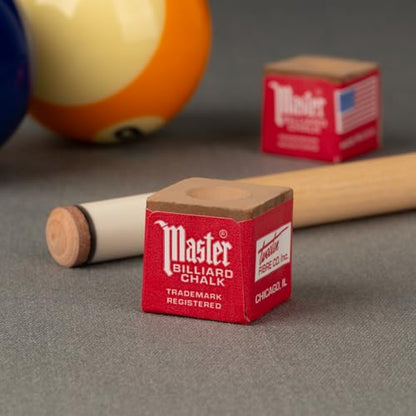 Master Billiard/Pool Cue Chalk Box, 12 Cubes - color: Gold