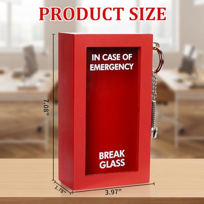 Funny Office Emergency Box w/Hammer, Break in Case of Emergency Box, DIY Stress Relief Gag Gift for Coworker, Desk Decor & White Elephant Gift for Friends, Coworkers & Family, Money Gift Idea - style: Regular Emergency Box