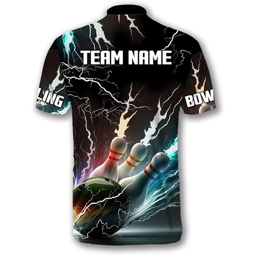 GABITA Personalized Bowling Jerseys for Men, Custom Bowling Shirts, Funny Bowling Shirts Gift for Bowler Team Player - color: A1