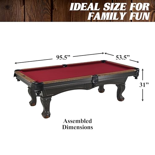 Barrington Billiards Multiple Styles Pool Table, Preassembled Playfields with Complete Billiard Accessory Sets, Perfect for Family Game Rooms | Multiple Styles - style: 8 - Arlington