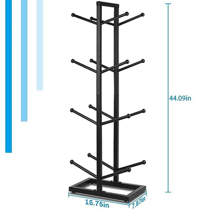 Basketball Organizers Metal Ball Storage Rack Sports Storage for Indoor Outdoor - style: 4-Layer