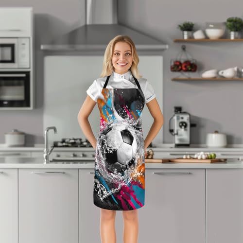 Castle Fairy Basketball Kitchen Apron - color: Graffiti Soccer