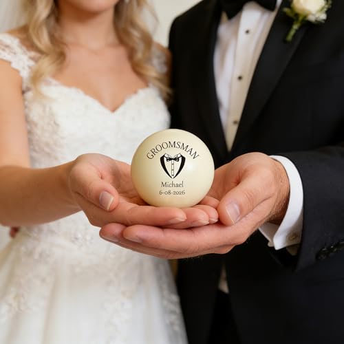 Personalized Cue Ball, Billiards Cue Ball – Customized Pool Ball,Custom Pool Table Accessory,Gift for Dad Husband Billiards Player, Father's Day Wedding Birthday - color: Customize One Side