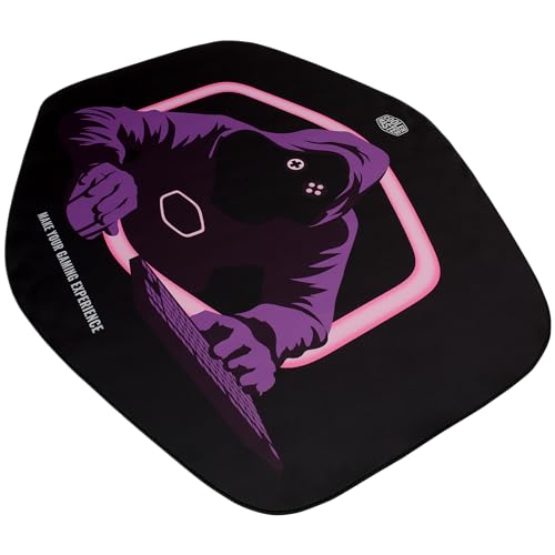 Cooler Master FM510 Gaming Floor Mat, Splash-Proof Surface, Anti-Fray Stitching, Anti-Slip Floor Protector for Computer Gaming Desk Chair, Carpet, Hard Wood, and Tile Floor