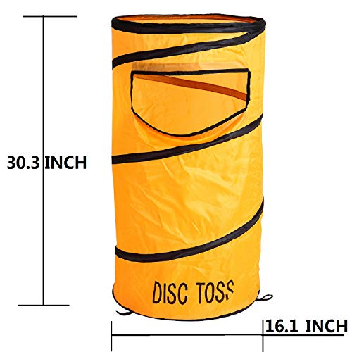 Win SPORTS Folding Disc Toss Game Set - Flying Disc Toss Dunk Game Set - Includes 2 Disc Targets with Bean Bag & 2 Flying Discs & Carrying Case - Great for Backyard,BBQs,Tailgating