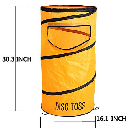 Win SPORTS Folding Disc Toss Game Set - Flying Disc Toss Dunk Game Set - Includes 2 Disc Targets with Bean Bag & 2 Flying Discs & Carrying Case - Great for Backyard,BBQs,Tailgating