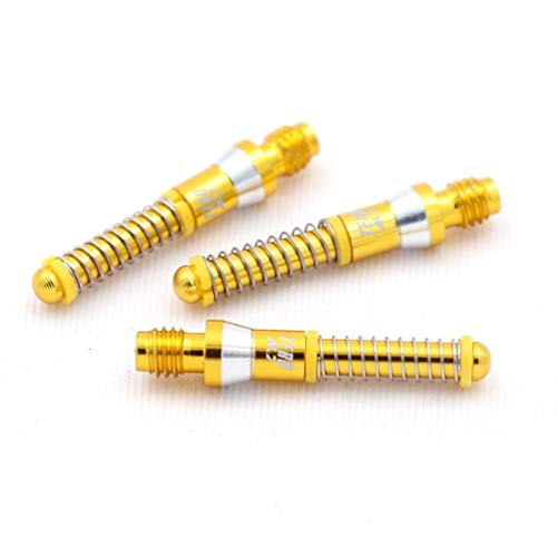 CUESOUL TERO AK7 Aluminum Dart Shafts 25.2mm Built-in Spring Telescopic for Steel Tip Darts and Soft Tip Darts - color: Gloden