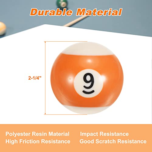 PATIKIL Pool-Billiard Ball Set, 2-1/4 Inch Regulation Size Complete 16 Professional Resin Billiards Ball for Replacement Billiard Game