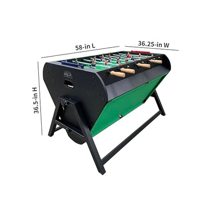 KICK Triplex 55″ Telescopic Rods 3-in-1 Swivel Multi Game Table – Foosball, Pool/Billiards & Air Hockey - color: Black