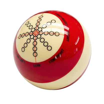 Billiard Training Cue Ball, 2.25" Standard Size Pool Practice Cue Ball, Wear-Resistant Training Ball for Home Game Rooms - color: Red