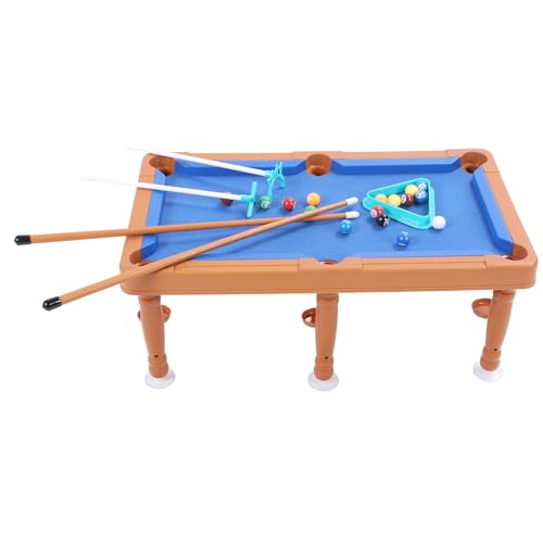 Mini Pool Table Set, 17.32x9.65inch Portable Tabletop Billiards Game with Cue Balls, Sticks and Triangle Rack, Pool Arcades Game Table for Living Room, Game Room