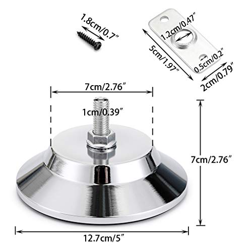 OwnMy 4 PCS Billiard/Pool Table Leg Levelers, Leveling Risers for Football/Soccer Table, Ping Pong Table, Air Hockey Table, 5 Inch Metal Game Table Leg Levelers Heavy Duty Leveling Feets
