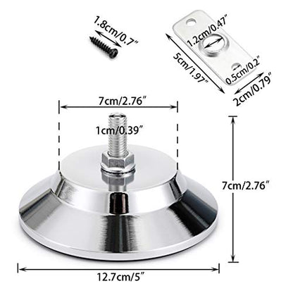 OwnMy 4 PCS Billiard/Pool Table Leg Levelers, Leveling Risers for Football/Soccer Table, Ping Pong Table, Air Hockey Table, 5 Inch Metal Game Table Leg Levelers Heavy Duty Leveling Feets