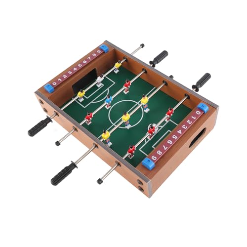 Foosball Table, 13.4 Inch Portable Interactive 4 Rows Table Soccer Game, Tabletop Soccer with 2 Balls and Player Cues for Family Game Rooms Adults Kids