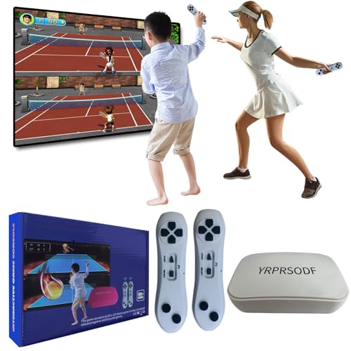 YRPRSODF TV Game Console Built in 100+ Gam ES, Video Game Machine with 2.4G Wireless Gamepad Somatosensory Control, USB Plug and Play, Kid & Adult Interactive& Puzzle Games,Grey - size: Grey