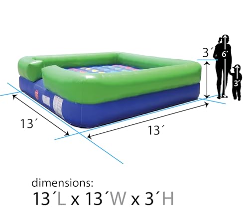TentandTable Giant Inflatable Game, Interactive Party Challenge with Dice and Blower, Commercial Grade Vinyl, Hand Foot, Indoor Outdoor Bounce Floor Games for Kids and Adults, 13' L x 13' W x 3' H
