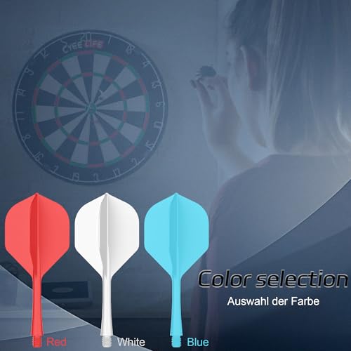 CyeeLife Integrated Dart Flights and Shafts | 2BA Thread | Professional All-in-One Molded Dart Accessories - color: 12 Pack