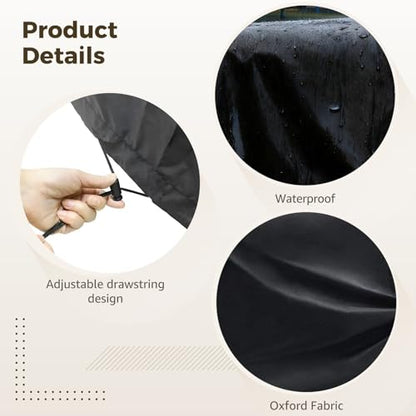 Waterproof Pong Table Cover, 65 X 27.6 X 72.8 in, 210D Oxford Fabric, Outdoor, All Weather Protection Table Tennis Table Cover, Black