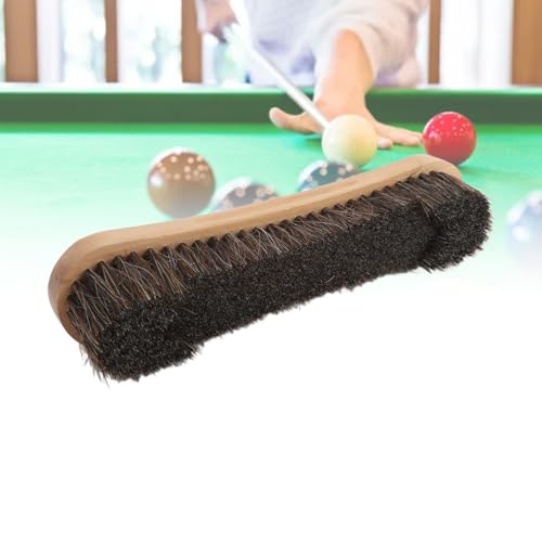 12 Inch Horsehair Pool Table Brush with Ergonomic Handle, Premium Billiard Table Cleaner for Dust and Fine Particles Removal, Ideal for Home and Commercial Use
