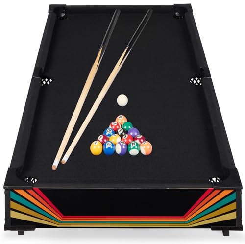 Best Choice Products Tabletop Billiard Table, Pool Game Table for Living Room, Game Room w/ 2 Cue Sticks, Ball Set, Storage Bag - color: Arcade
