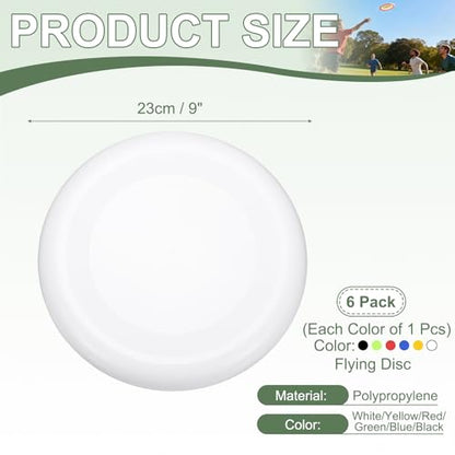 Soft Flying Disc, Sports Flying Discs All Ages Outdoor Flying Disc Training Playing Lightweight Durable - color: White/Yellow/Red/Green/Blue/Black