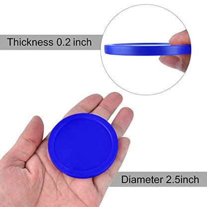 Coopay 12 Pieces Home Air Hockey Pucks 2.5 Inch Heavy Replacement Pucks for Game Tables Equipment Accessories, 12 Grams - color: Blue