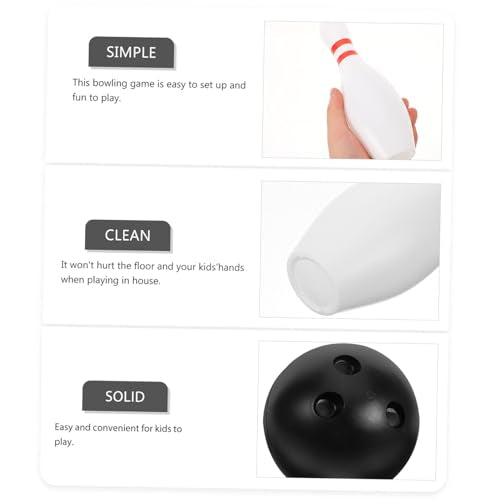 1 Set Bowling Set Jumbo Educational Bowling Balls Pins for Play Durable Plastic Enhances Hand Eye Coordination Math Skills for Family Gatherings and Parties