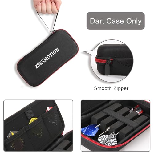 Dart Case - Premium EVA Material Holds 6 Steel/Soft Tip Dart Sets, Includes Dart Tip, Wings & Accessories Storage (Case Only)