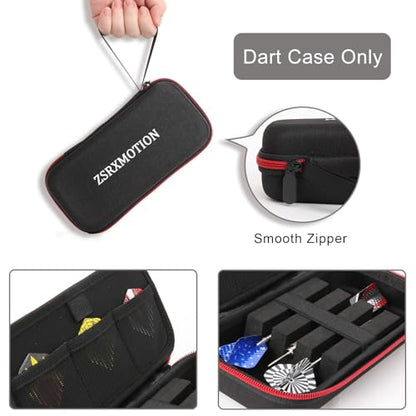 Dart Case - Premium EVA Material Holds 6 Steel/Soft Tip Dart Sets, Includes Dart Tip, Wings & Accessories Storage (Case Only)