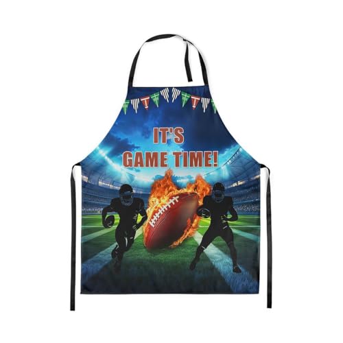 Manfei Baseball Kids Kitchen Apron - color: Blue Green