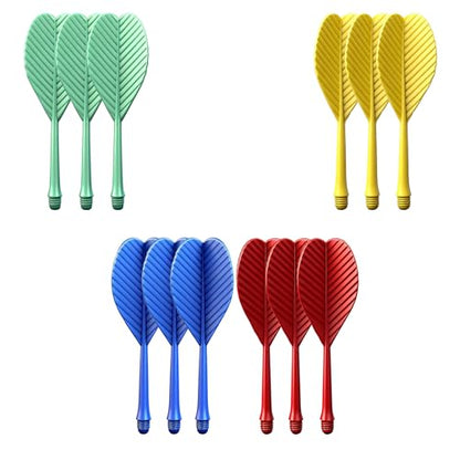 Soft Tip Darts Set 12 Pack 14 Grams Integrated Darts Soft Tip Set with 100PCS Soft Dart Tips Darts Kit for Home Party Office Beginners
