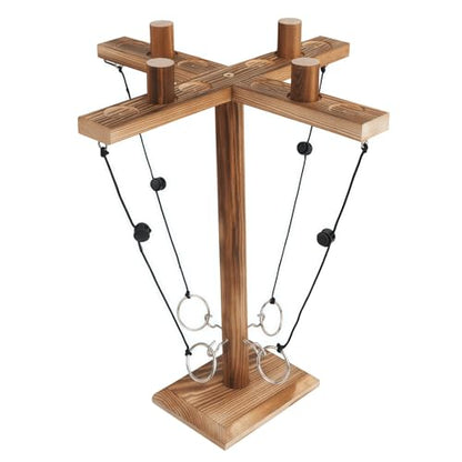 Ring toss Game, Large Base Hook and Ring Game, Hook and Ring Throwing Game for Adults Kids, Family-Friendly Indoor Holiday Fun or Outdoor Patio Games - size: X-Large