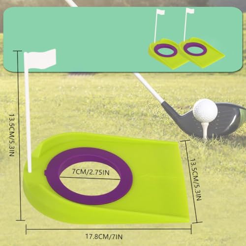 Moily Lightweight Golf Practice Disc Imitation Green Hole Board Indoor Backyard Swing Trainer - color: 2pcs