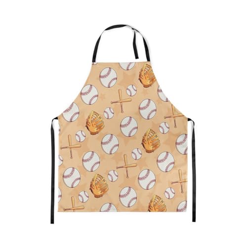 Castle Fairy Boy Soccer Kitchen Apron - color: Baseball Yellow Brown