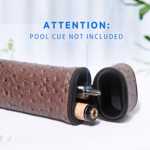 GSE Games & Sports Expert Billiard Cue Cases, 1x1 Deluxe Hard Billiard Pool Cue Stick Carrying Case, Pool Billiards Accessories (Several Colors Available) - color: Brown