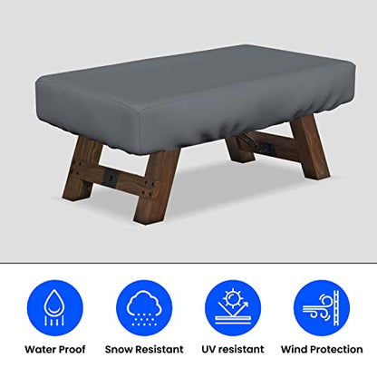 Covers & All Air Hockey Table Covers, Made of 12 Oz Waterproof & UV-Resistant Cover Max Fabric, Suitable for Indoors/Outdoors (88" W x 44" D x 15" H, Gray) - color: Grey