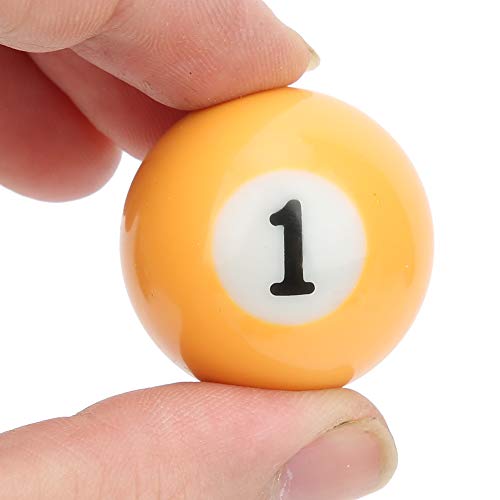 Mini Pool Ball Set,16pcs/Set 0.98Inch Resin Mini Billiard Ball Children Toy Small Pool Cue Balls Full Set Mini Pool Table Accessories