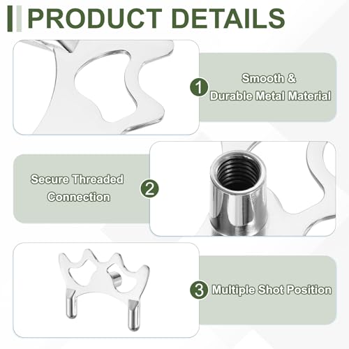 Billiard Bridge Head, Pool Cue Stick Bridge Screw-on Metal Cue Rests Billiard Accessories - color: Silver, style: Low Fork