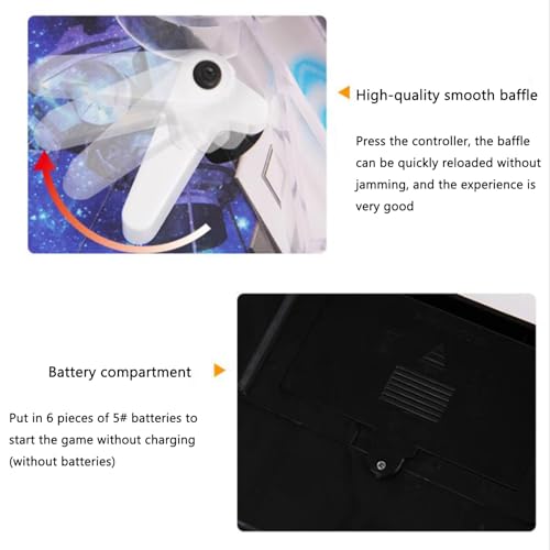 PHATM Mini Marble Arcade Machine Parent-Child Electronic Marble Game Space Super Pinball Games Retro Compact Tabletop Arcade for Small Space