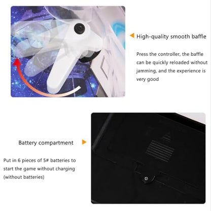 PHATM Mini Marble Arcade Machine Parent-Child Electronic Marble Game Space Super Pinball Games Retro Compact Tabletop Arcade for Small Space