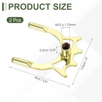 Billiard Bridge Head, Pool Cue Stick Bridge Screw-on Metal Cue Rests Billiard Accessories - color: Gold, style: High Fork