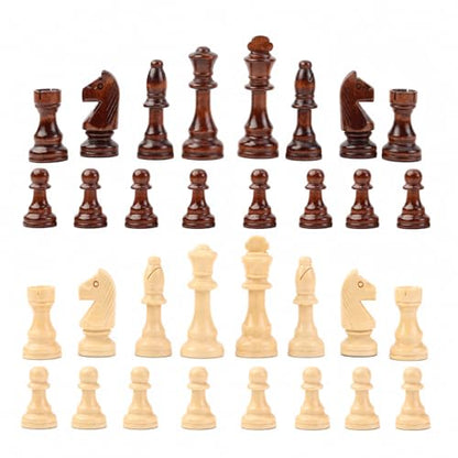 LuckyWish Large Wood Chess Pieces,4.3 Inch King,Chess Pieces Only, No Board (4.3 Inch King)