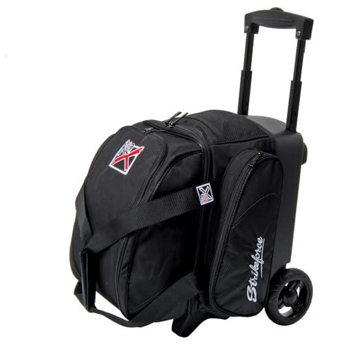KR Strikeforce Cruiser Single Bowling Ball, Shoe and Accessory Roller Bowling Bag - color: Black