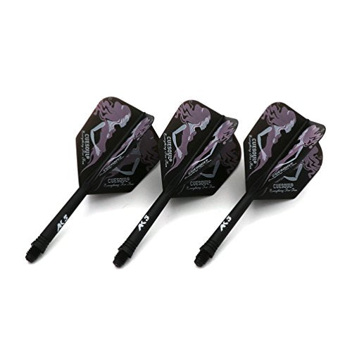 CUESOUL ROST Integrated Dart Shaft and Dart Flight Standard/Slim/Diamond/Big Wing/Tear/Diamond - color: 21mm-Big Wing Shape-Green Sexy Girl
