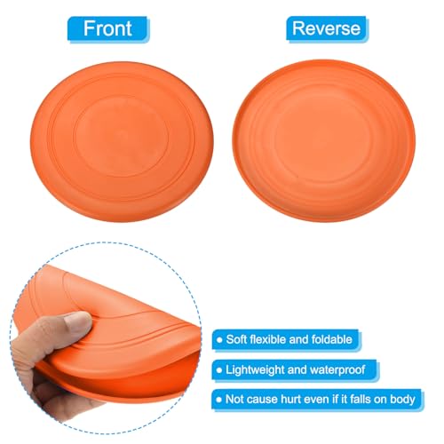 PATIKIL Flying Disc, Flying Discs Soft Waterproof for Adults Dog Playing Sport Game - color: Orange