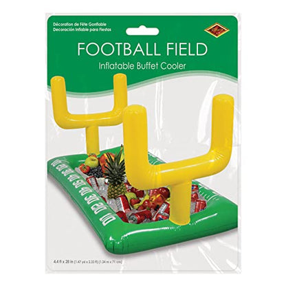 Beistle Inflatable Football Field Buffet Cooler with Goal Posts, 28” x 4’ 5.75” - Food & Drink Cooler, Drink Containers for Parties, Football Party Decorations, Game Day Coolers - style: Football Field Buffet Cooler