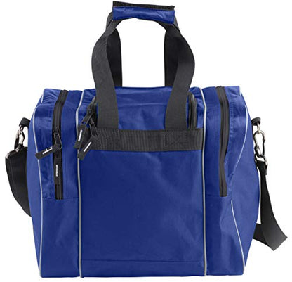 Athletico Bowling Bag for Single Ball - Single Ball Tote Bag With Padded Ball Holder - Fits a Single Pair of Bowling Shoes Up to Mens Size 14 - color: Blue