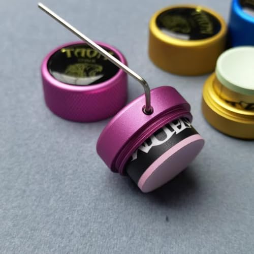 TAOM Pool Chalk Holder Round Shaped Practical Tool Billiards Accessories Magnetic Mini Chalk Tip Case Container Round Box Billiards - color: 1-Blue holder