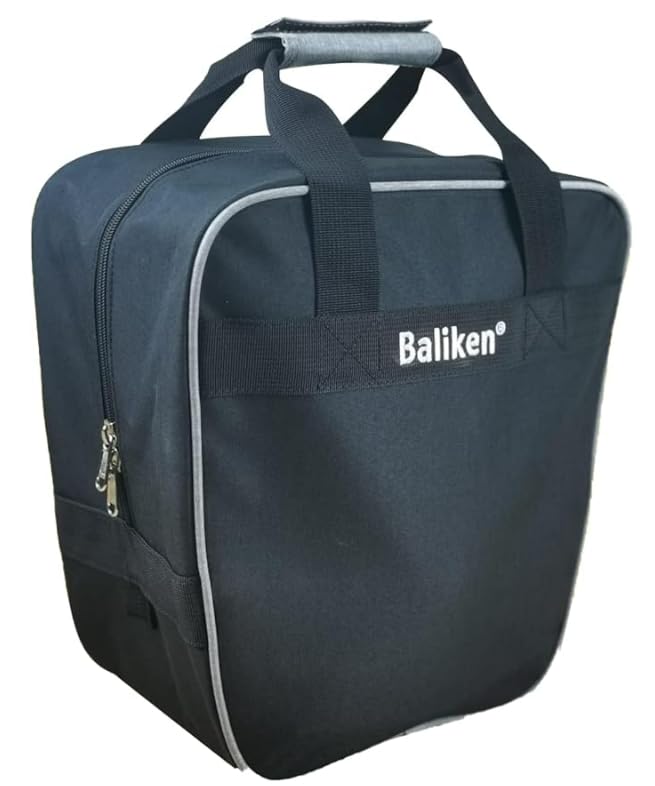 BALIKEN Bowling Single Tote Bag, Durable, Compact and Stylish Durability Easy to Carry Holds One bowling ball - color: Black